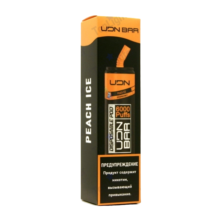 Купить UDN BAR 6000 Juicy Peach Ice (6000 затяжек) - Кальян Хат